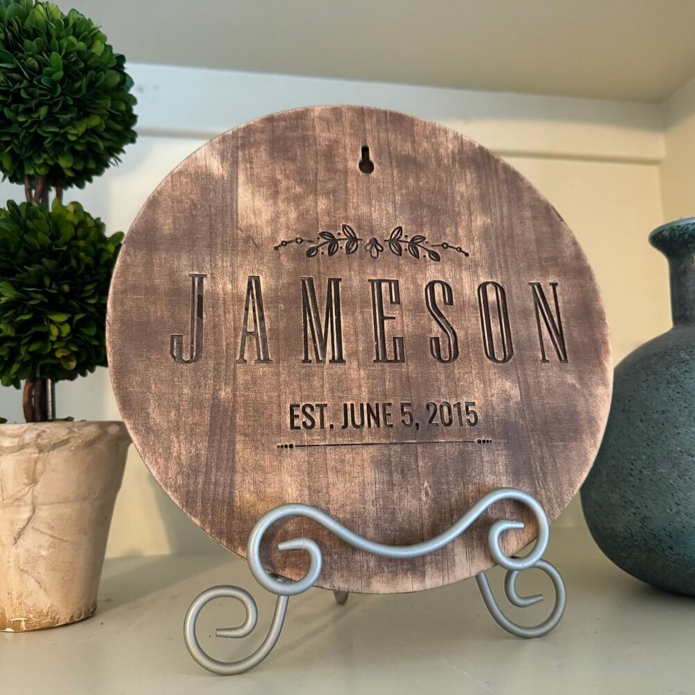 Personalized Wooden Lazy Susan for Dining Table with Round Turntable